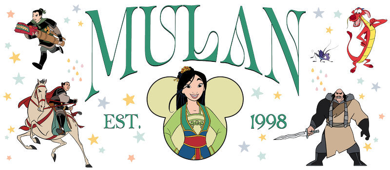 Disney Princess Mulan UV DTF Cup Wrap KA-6257