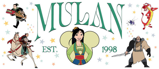 Disney Princess Mulan UV DTF Cup Wrap KA-6257