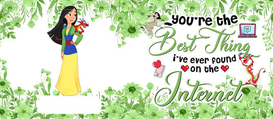 Disney Princess Positive Saying UV DTF Glass Wrap KA-6258