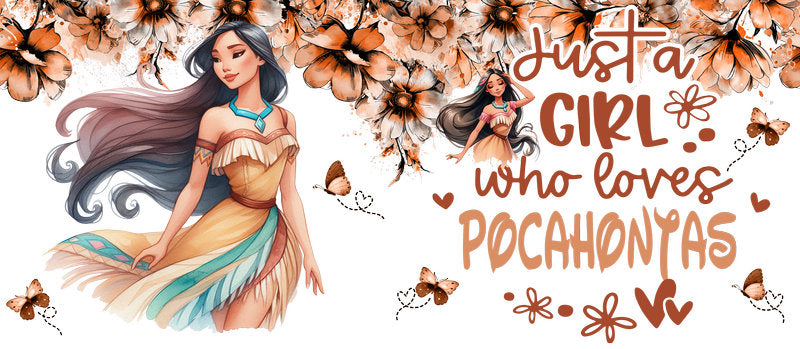 Disney Princess Pocahontas Ocean UV DTF Cup Wrap KA-6265