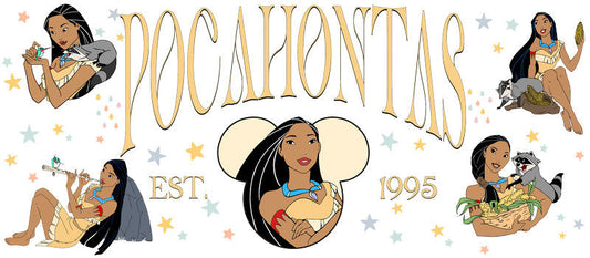 Disney Princess Pocahontas UV DTF Cup Wrap for Libbey Glass KA-6267
