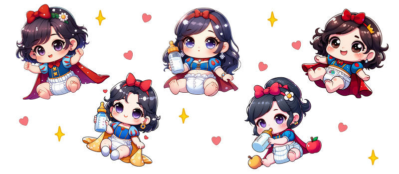 Disney Princess Snow White Chibi UV DTF Cup Wrap KA-6295