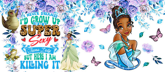 Disney Princess Tiana Frog Life UV DTF Glass Wrap KA-6300
