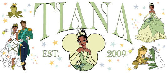 Disney Princess Tiana Libbey Glass UV DTF Wrap KA-6304