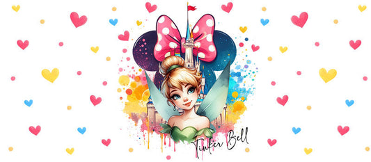 Disney Princess Minnie Pastel Bow UV DTF Glass Wrap KA-6308