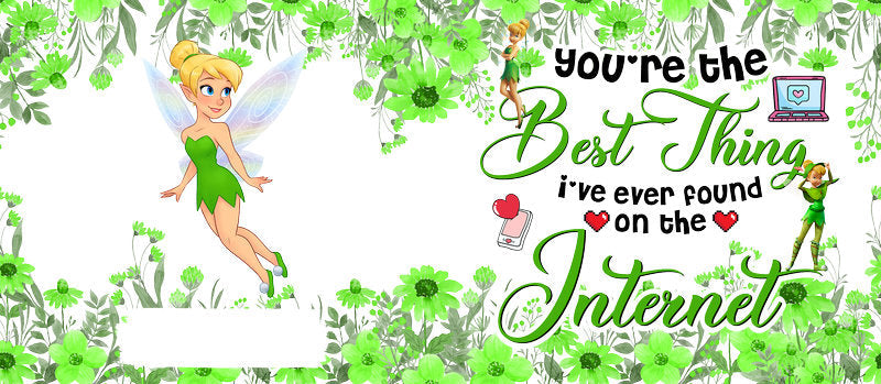 Disney Princess Tinkerbell Inspirational UV DTF Glass Wrap KA-6312