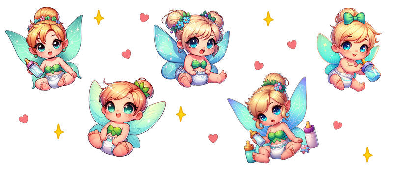 Disney Princess Tinkerbell Chibi UV DTF Cup Wrap KA-6313