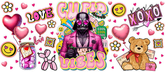 Star Wars Darth Vader Valentine UV DTF Cup Wrap for 16oz Libbey Glass KA-6316