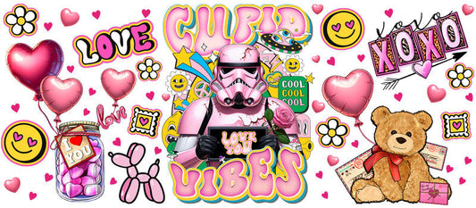 Star Wars Stormtrooper Valentine UV DTF Cup Wrap for 16oz Libbey Glass KA-6318