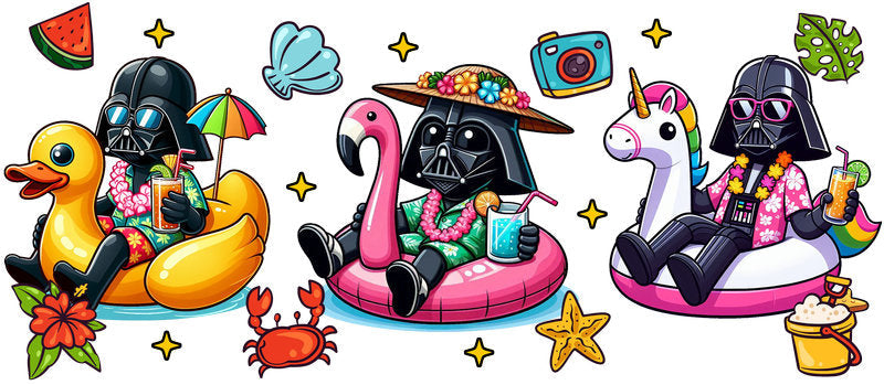 Star Wars Darth Vader Floatie UV DTF Cup Wrap for 16oz Libbey Glass KA-6327