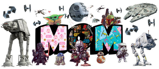 Star Wars Mom Gift UV DTF Cup Wrap for 16oz Libbey Glass KA-6363
