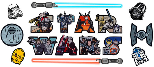 Star Wars Logo Characters UV DTF Cup Wrap for 16oz Libbey Glass KA-6365