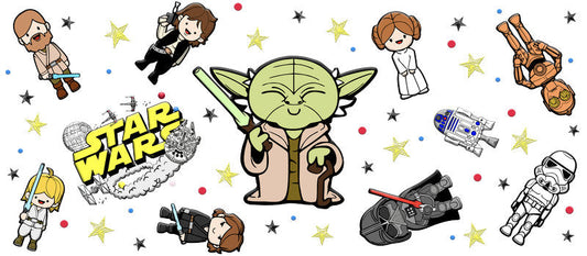 Star Wars Baby Yoda Kids UV DTF Cup Wrap for 16oz Libbey Glass KA-6369