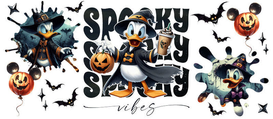 Disney Hades Hercules Spooky Season Halloween UV DTF Cup Wrap for 16oz Libbey Glass KA-6393