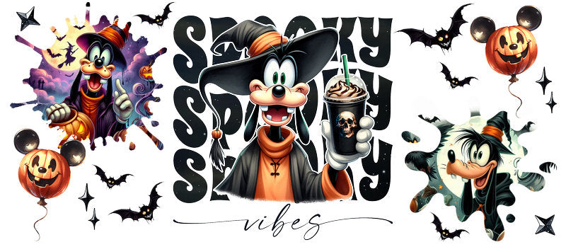 Disney Jack Skellington Nightmare Before Christmas Halloween UV DTF Cup Wrap for 16oz Libbey Glass KA-6400