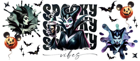 Disney Venom Spooky Season Halloween UV DTF Cup Wrap for 16oz Libbey Glass KA-6405