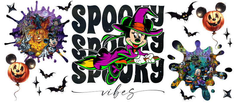 Disney Oogie Boogie Villains Halloween UV DTF Cup Wrap for 16oz Libbey Glass KA-6411