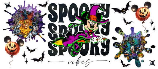 Disney Oogie Boogie Villains Halloween UV DTF Cup Wrap for 16oz Libbey Glass KA-6411