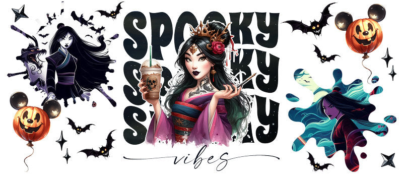 Disney Ursula Little Mermaid Villains Halloween UV DTF Cup Wrap for 16oz Libbey Glass KA-6414