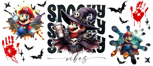 Disney Woody Toy Story Halloween UV DTF Cup Wrap for 16oz Libbey Glass KA-6434