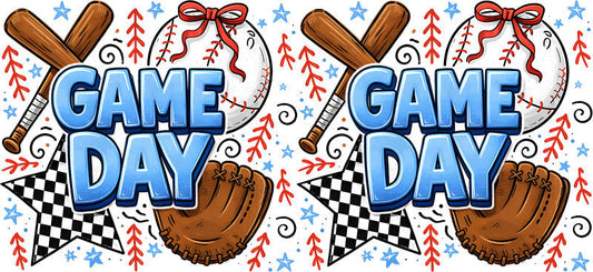 Baseball Game Day UV DTF Cup Wrap for 16oz Libbey Glass KA-6445