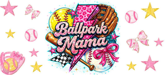 Ballpark Mama UV DTF Cup Wrap for 16oz Libbey Glass Tumbler KA-6451