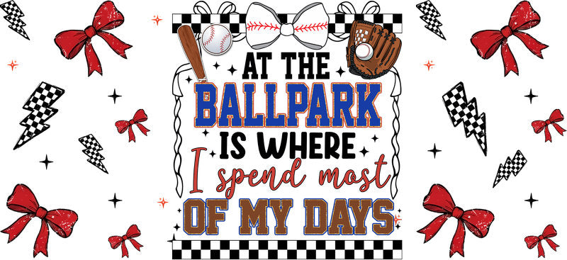 At The Ballfield I Swear UV DTF Cup Wrap for 16oz Libbey KA-6480
