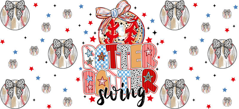 Baseball Loving Mama UV DTF Cup Wrap for 16oz Libbey KA-6483