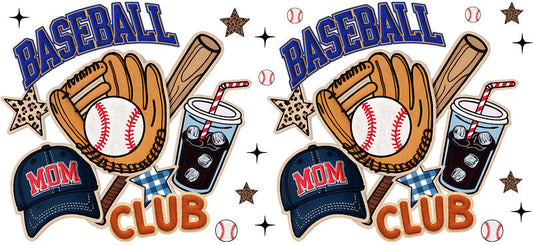 Baseball Club Game Day UV DTF Cup Wrap for 16oz Libbey KA-6490