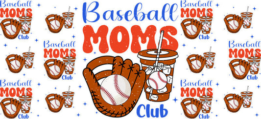 Baseball Moms Club UV DTF Cup Wrap for Libbey Glass KA-6493
