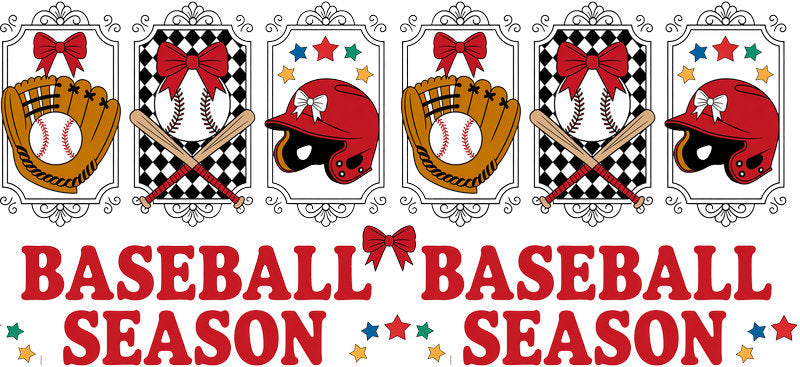 Baseball Season Sports UV DTF Cup Wrap for Libbey Glass KA-6494