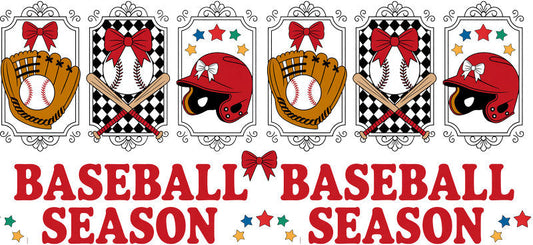 Baseball Season Sports UV DTF Cup Wrap for Libbey Glass KA-6494