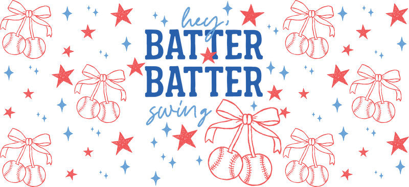 Batter Batter Swing Softball UV DTF Cup Wrap KA-6497