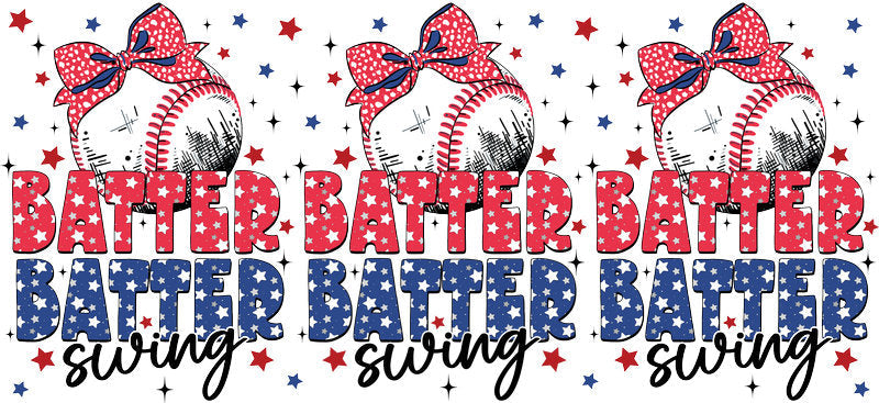 Batter Batter Baseball UV DTF Cup Wrap for Libbey Glass KA-6506