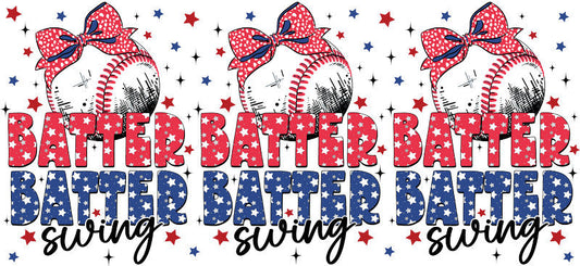 Batter Batter Baseball UV DTF Cup Wrap for Libbey Glass KA-6506