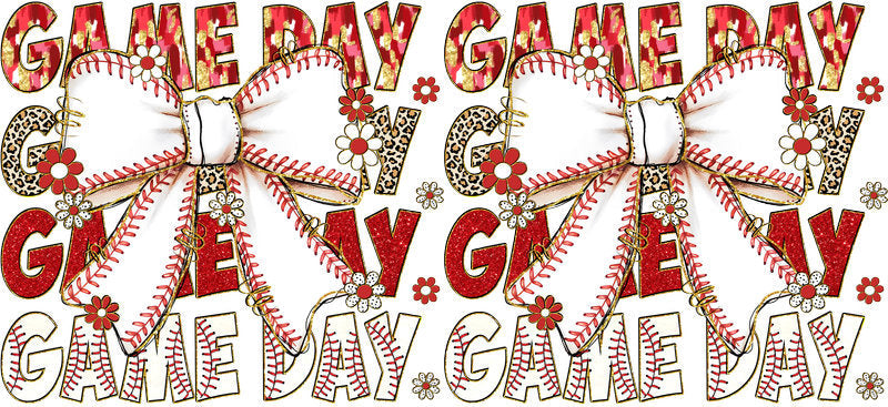 Game Day Glitter UV DTF Cup Wrap for 16oz Libbey KA-6517