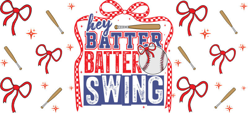 Batter Batter Swing Baseball UV DTF Cup Wrap KA-6525
