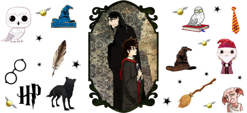 Harry Potter Door Scene UV DTF Cup Wrap for 16oz Libbey Glass KA-6630