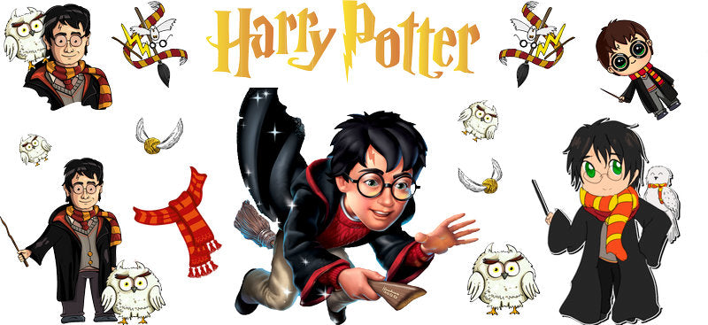 Harry Potter Cartoon Icons UV DTF Cup Wrap for 16oz Libbey Glass KA-6636