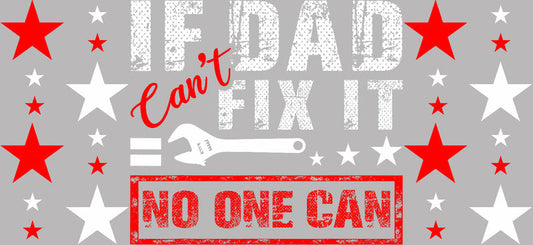 Dad Fix It Stars UV DTF Cup Wrap for 16oz Libbey Glass KA-6653