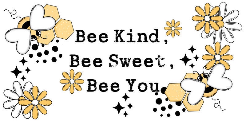 Bee Kind Spring UV DTF Cup Wrap for 16oz Libbey Glass KA-6685