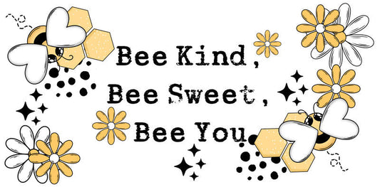 Bee Kind Spring UV DTF Cup Wrap for 16oz Libbey Glass KA-6685