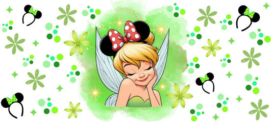 Disney Tinkerbell Fairy UV DTF Cup Wrap for 16oz Libbey Glass KA-6692