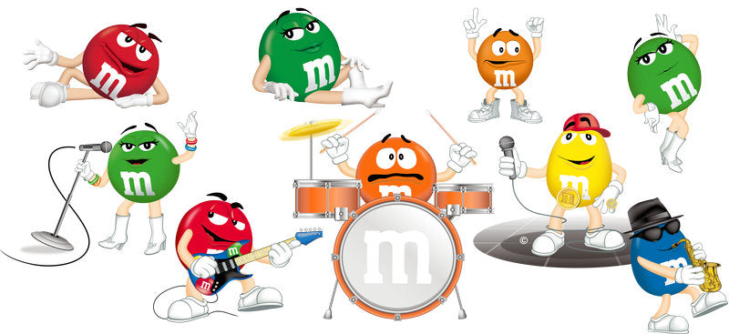 M&M Characters UV DTF Cup Wrap for 16oz Libbey Glass KA-6693