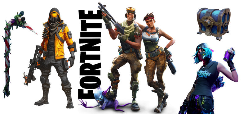 Fortnite Gaming Characters UV DTF Cup Wrap for 16oz Libbey Glass KA-6707