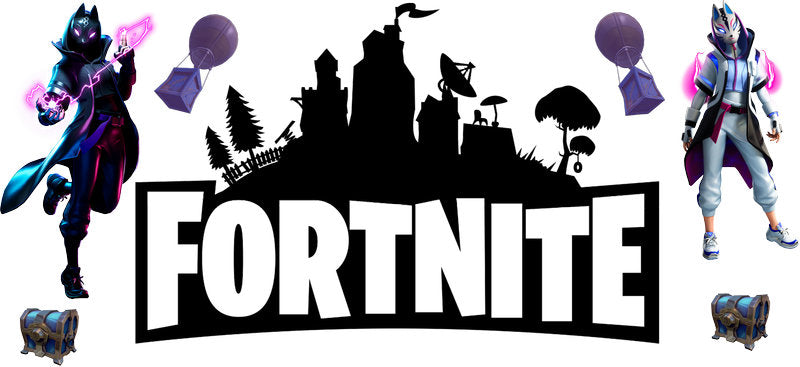 Fortnite Logo Skins UV DTF Cup Wrap for 16oz Libbey Glass KA-6712