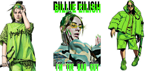 Billie Eilish Green UV DTF Cup Wrap for 16oz Libbey Glass KA-6718