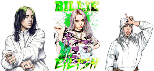 Billie Eilish Art UV DTF Cup Wrap for 16oz Libbey Glass KA-6723