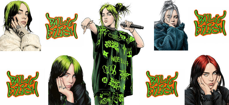 Billie Eilish Performance UV DTF Cup Wrap for 16oz Libbey Glass KA-6738