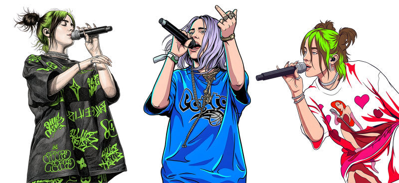 Billie Eilish Live UV DTF Cup Wrap for 16oz Libbey Glass KA-6743